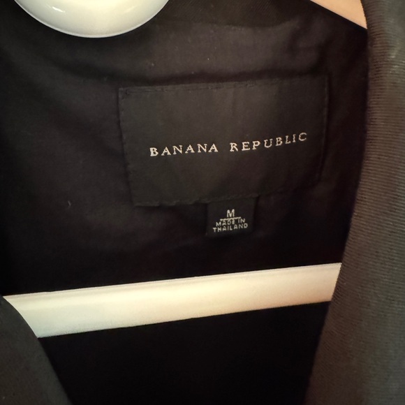Banana Republic Classic Black Trench Coat - Picture 2 of 13